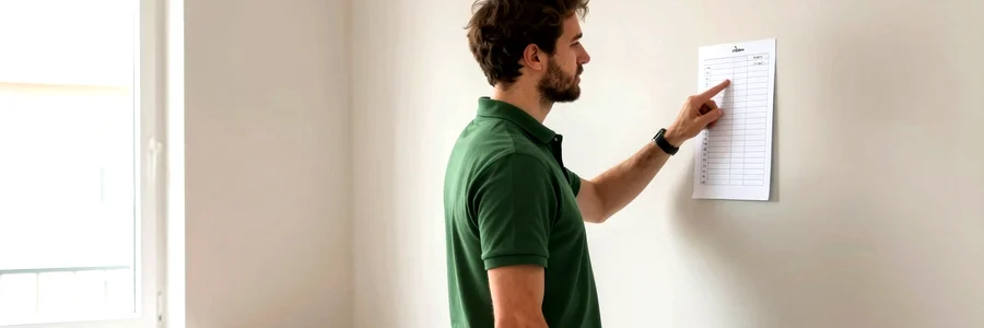 Déménageur professionnel consultant un planning avant transfert de logement