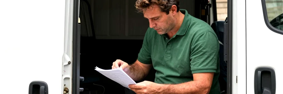Contrôle des mentions légales avant un Déménageur vérifiant les mentions obligatoires d'un document avant prestation